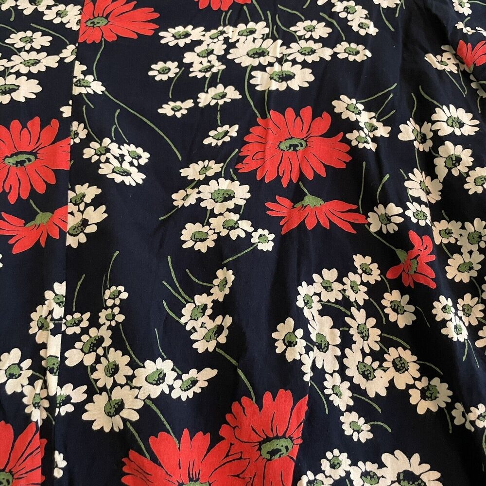 Madewell Women's Size XS HILLSIDE DAISIES Short Sleeve Tie Front Top Blouse - Picture 3 of 11